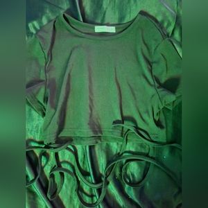 Black waist string shirt